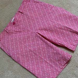 Talbots Bermuda Shorts Size 10 ~Pink & White.            **Excellent Condition**